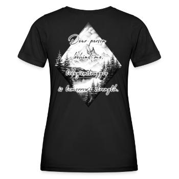 Spruch für die Person Hinter Dir Stärke Spruch - Frauen Funktions-T-Shirt - Schwarz - Hinten - AI Model Female 172 light (172cm)