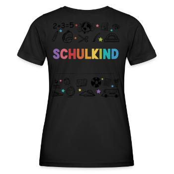 Schulkind Personalisierbar Name Schule Geschenk - Frauen Funktions-T-Shirt - Schwarz - Hinten - AI Model Female 172 light (172cm)
