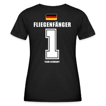 Deutschland Fussball Torwart Fliegenfänger Fußball - Frauen Funktions-T-Shirt - Schwarz - Hinten - AI Model Female 172 light (172cm)