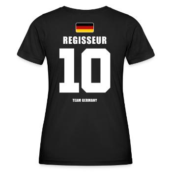 Deutschland Fussball Nr.10 Regisseur Fußball - Frauen Funktions-T-Shirt - Schwarz - Hinten - AI Model Female 172 light (172cm)