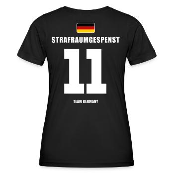 Deutschland Fussball Stürmer Fußball - Frauen Funktions-T-Shirt - Schwarz - Hinten - AI Model Female 172 light (172cm)
