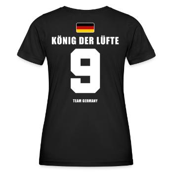 Deutschland Fussball Stürmer Fußball - Frauen Funktions-T-Shirt - Schwarz - Hinten - AI Model Female 172 light (172cm)