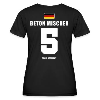 Deutschland Fussball Abwehrspieler Fußball - Frauen Funktions-T-Shirt - Schwarz - Hinten - AI Model Female 172 light (172cm)