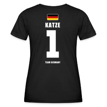 Deutschland Fussball Torwart Fußball - Frauen Funktions-T-Shirt - Schwarz - Hinten - AI Model Female 172 light (172cm)