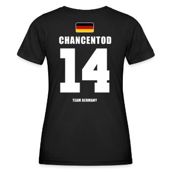 Deutschland Fussball Stürmer Fußball - Frauen Funktions-T-Shirt - Schwarz - Hinten - AI Model Female 172 light (172cm)
