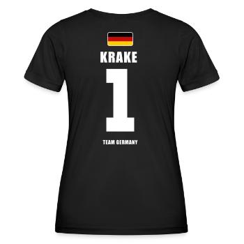 Deutschland Fussball Torwart Fußball - Frauen Funktions-T-Shirt - Schwarz - Hinten - AI Model Female 172 light (172cm)