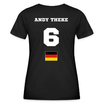Andy Theke - Frauen Funktions-T-Shirt - Schwarz - Hinten - AI Model Female 172 light (172cm)