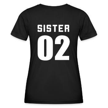 Sister 01 Sister 02 Sister 03 BFF Freundschafts - Frauen Funktions-T-Shirt - Schwarz - Hinten - AI Model Female 172 light (172cm)