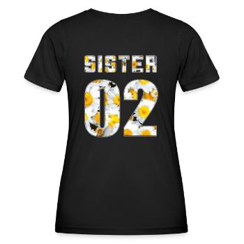 Sister 01 Sister 02 Sister 03 Freundschafts Blumen - Frauen Funktions-T-Shirt - Schwarz - Hinten - AI Model Female 172 light (172cm)