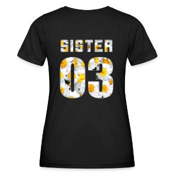 Sister 01 Sister 02 Sister 03 Freundschafts Blumen - Frauen Funktions-T-Shirt - Schwarz - Hinten - AI Model Female 172 light (172cm)