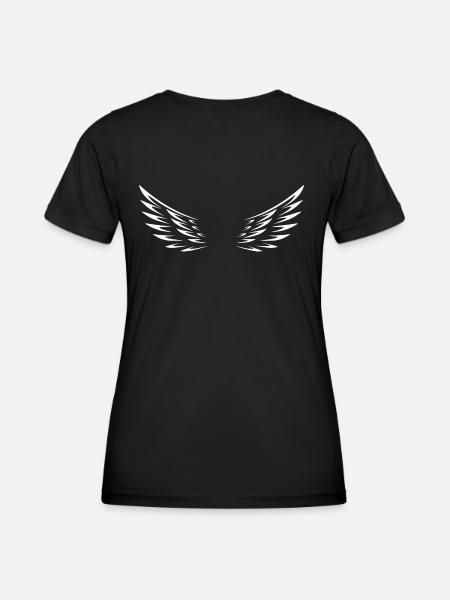 Flügel - Frauen Funktions-T-Shirt - Schwarz