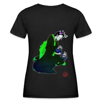 Bijinga Teezeremonie und humanoider Roboter - Frauen Funktions-T-Shirt - Schwarz - Hinten - AI Model Female 172 light (172cm)