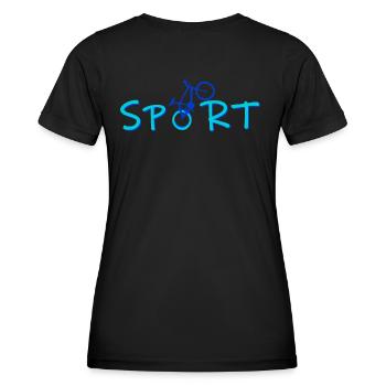 Sport - Frauen Funktions-T-Shirt - Schwarz - Hinten - AI Model Female 172 light (172cm)
