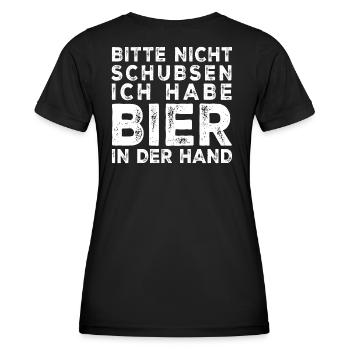 Bitte nicht schubsen - Frauen Funktions-T-Shirt - Schwarz - Hinten - AI Model Female 172 light (172cm)