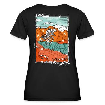 Downhill (white) - Women's Functional T-Shirt - black - Back - AI Model Female 172 light (172cm)
