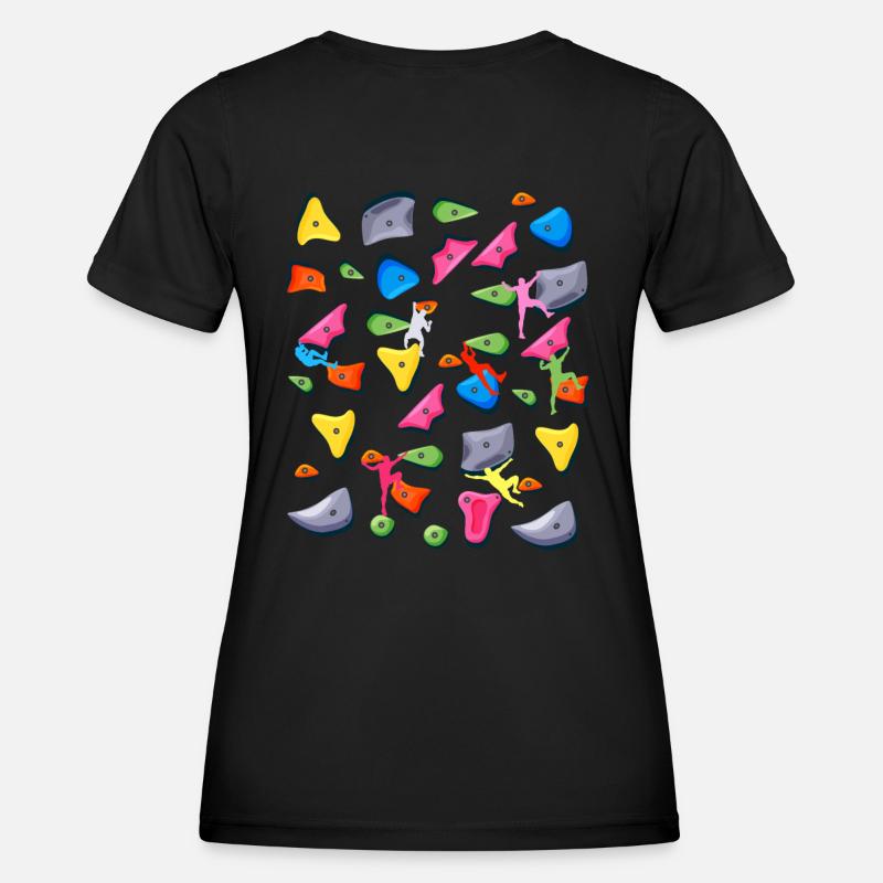 Bouldering Climbing Boulderer Bouldering - Women's Functional T-Shirt - black