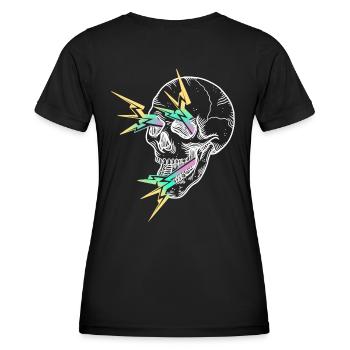 Skull Flash white - T-shirt sport Femme - noir - Dos - AI Model Female 172 light (172cm)