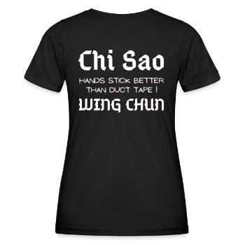 Wing Chun Chi Sao chisau shirt - Women's Functional T-Shirt - black - Back - AI Model Female 172 light (172cm)