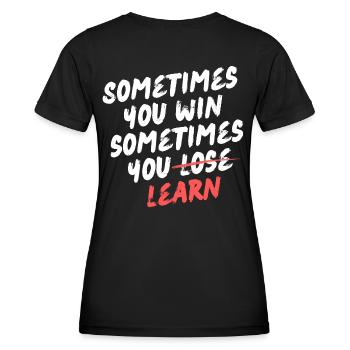 Parfois vous gagnez, parfois vous apprenez - Motivation - T-shirt sport Femme - noir - Dos - AI Model Female 172 light (172cm)