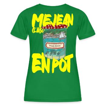 Anse Méjean im Topf - Frauen Funktions-T-Shirt - Kelly Green - Hinten - AI Model Female 172 dark (172cm)