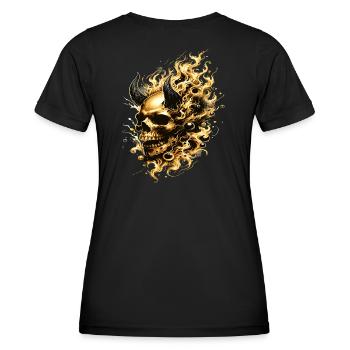 Fire Skull Flames Inferno Mystical & Noble - Women's Functional T-Shirt - black - Back - AI Model Female 172 light (172cm)