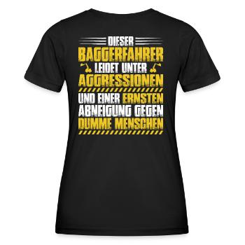 Baggerfahrer Baggerführer Bagger Geschenk - Frauen Funktions-T-Shirt - Schwarz - Hinten - AI Model Female 172 light (172cm)