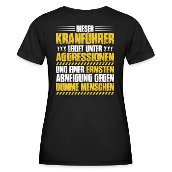 Kranführer Kranfahrer Kran Crane Operator Geschenk - Frauen Funktions-T-Shirt - Schwarz - Hinten - AI Model Female 172 light (172cm)