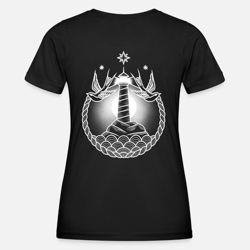 Lighthouse swallow - Women's Functional T-Shirt - black