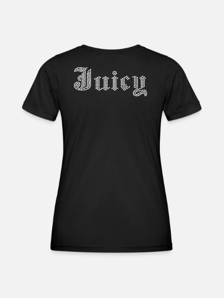 saftiges Strass-Design - Frauen Funktions-T-Shirt - Schwarz