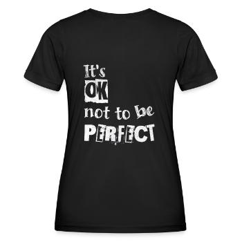 Its OK not to be perfect - Women's Functional T-Shirt - black - Back - AI Model Female 172 light (172cm)