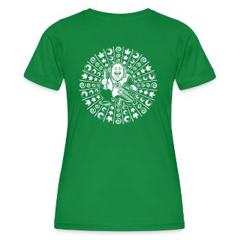 Tekno 23 Buddha - Frauen Funktions-T-Shirt - Kelly Green - Hinten - AI Model Female 172 dark (172cm)