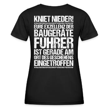 Baugeräteführer Kranführer Baggerfahrer Baugeräte - Frauen Funktions-T-Shirt - Schwarz - Hinten - AI Model Female 172 light (172cm)