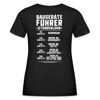 Baugeräteführer Kranführer Baggerfahrer Baugeräte - Frauen Funktions-T-Shirt - Schwarz - Hinten - AI Model Female 172 light (172cm)
