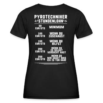 Pyrotechniker Feuerwerk Pyrotechnik Pyrotechnician - Frauen Funktions-T-Shirt - Schwarz - Hinten - AI Model Female 172 light (172cm)