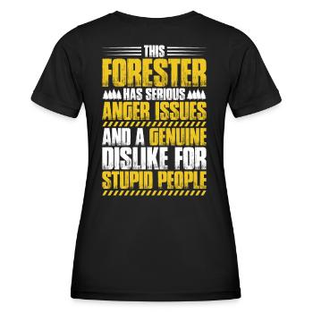Förster Forstwirtschaft Forester Waldarbeiter Wald - Frauen Funktions-T-Shirt - Schwarz - Hinten - AI Model Female 172 light (172cm)