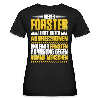 Förster Forstwirtschaft Forester Waldarbeiter Wald - Frauen Funktions-T-Shirt - Schwarz - Hinten - AI Model Female 172 light (172cm)