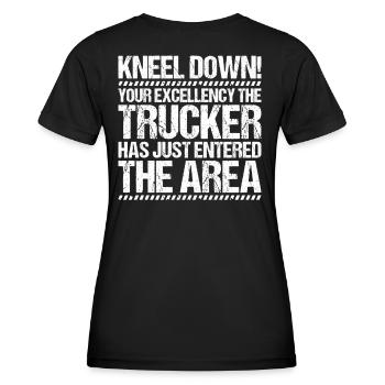 Truck driver Truck driver Professional driver Trucker - Women's Functional T-Shirt - black - Back - AI Model Female 172 light (172cm)