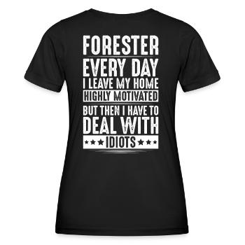Forester Forestry Forester Forest Worker Forest - Women's Functional T-Shirt - black - Back - AI Model Female 172 light (172cm)