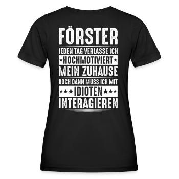 Förster Forstwirtschaft Forester Waldarbeiter Wald - Frauen Funktions-T-Shirt - Schwarz - Hinten - AI Model Female 172 light (172cm)