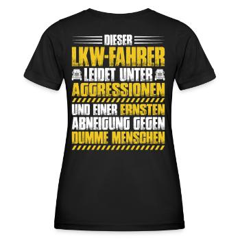 LKW-Fahrer Fernfahrer Berufskraftfahrer Trucker - Frauen Funktions-T-Shirt - Schwarz - Hinten - AI Model Female 172 light (172cm)