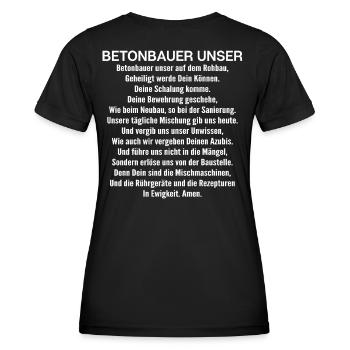 Betonbauer Stahlbetonbauer Concrete Worker - Frauen Funktions-T-Shirt - Schwarz - Hinten - AI Model Female 172 light (172cm)