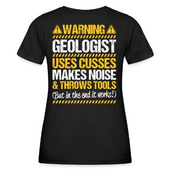 Géologue Géologue Géologue Géologie Géologine - T-shirt sport Femme - noir - Dos - AI Model Female 172 light (172cm)