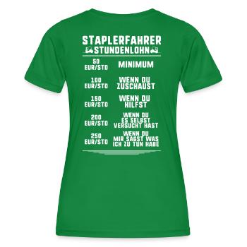 Staplerfahrer Gabelstaplerfahrer Forklift Operator - Frauen Funktions-T-Shirt - Kelly Green - Hinten - AI Model Female 172 dark (172cm)