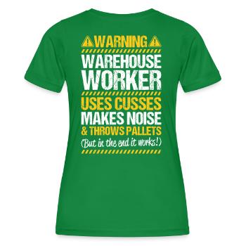 Fachkraft für Lagerlogistik Warehouse Worker Lager - Frauen Funktions-T-Shirt - Kelly Green - Hinten - AI Model Female 172 dark (172cm)