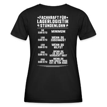 Fachkraft für Lagerlogistik Warehouse Worker Lager - Frauen Funktions-T-Shirt - Schwarz - Hinten - AI Model Female 172 light (172cm)