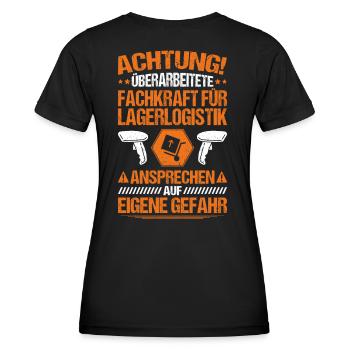 Fachkraft für Lagerlogistik Warehouse Worker Lager - Frauen Funktions-T-Shirt - Schwarz - Hinten - AI Model Female 172 light (172cm)