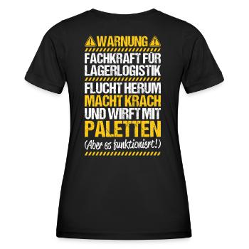 Fachkraft für Lagerlogistik Warehouse Worker Lager - Frauen Funktions-T-Shirt - Schwarz - Hinten - AI Model Female 172 light (172cm)