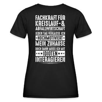 Fachkraft für Kreislauf- und Abfallwirtschaft - Frauen Funktions-T-Shirt - Schwarz - Hinten - AI Model Female 172 light (172cm)