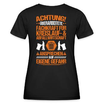 Fachkraft für Kreislauf- und Abfallwirtschaft - Frauen Funktions-T-Shirt - Schwarz - Hinten - AI Model Female 172 light (172cm)