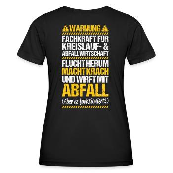 Fachkraft für Kreislauf- und Abfallwirtschaft - Frauen Funktions-T-Shirt - Schwarz - Hinten - AI Model Female 172 light (172cm)